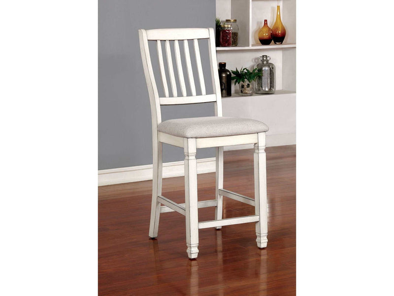 Kaliyah Antique White Counter Ht. Dining Chair (Set of 2) - Ornate Home