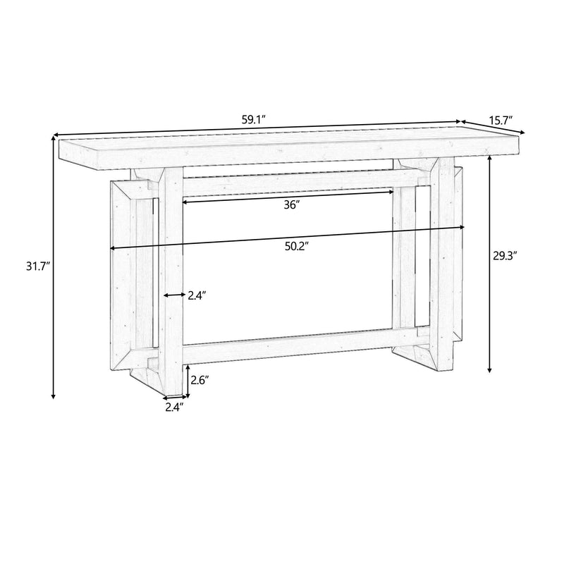 Estero Console Table Gray - Ornate Home