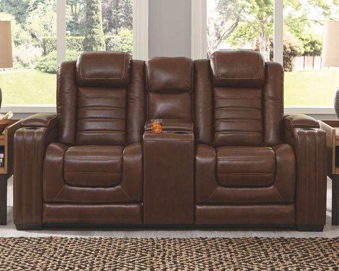 Backtrack Chocolate Power Reclining Sofa, Loveseat & Chair / 3pc Set - Ornate Home