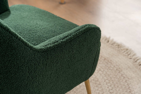 Volta Soft Antique Green Teddy Accent Chair - Ornate Home