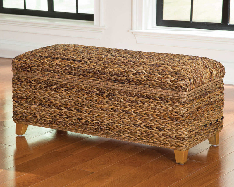 Laughton Amber HandWoven Storage Trunk - Ornate Home