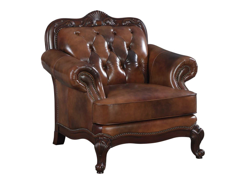 Victoria TriTone & Brown Chair - Ornate Home