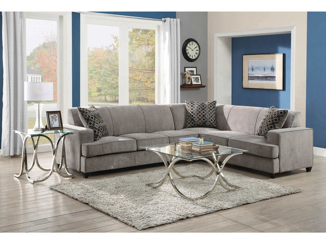 Tess Grey L Shape Sleeper Sectional - Ornate Home