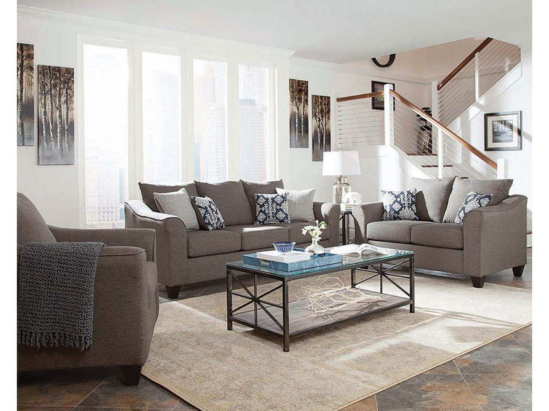 Salizar Grey 3pc Living Room Set - Ornate Home