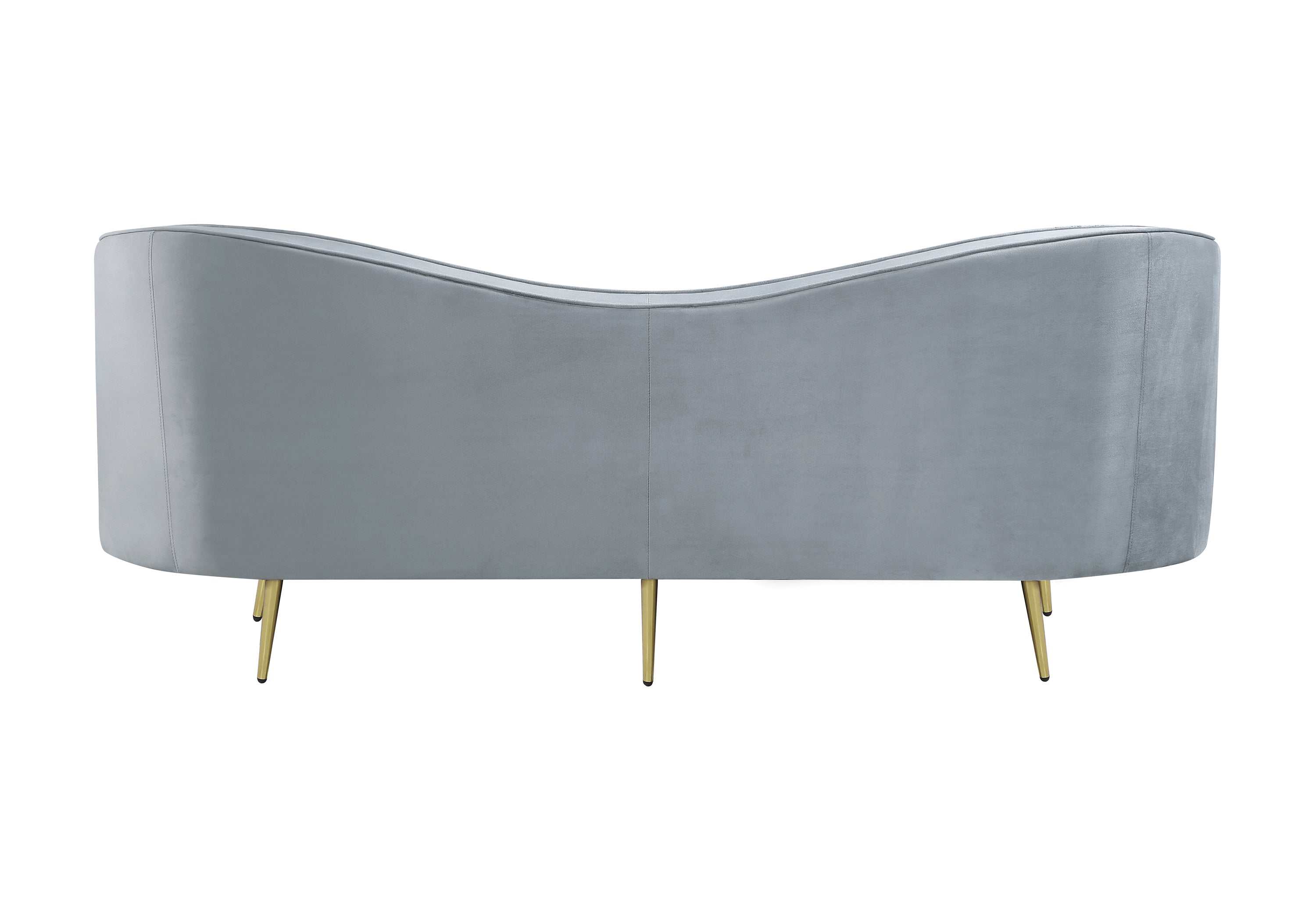 Sophia Grey & Gold Stationary Sofa - Ornate Home