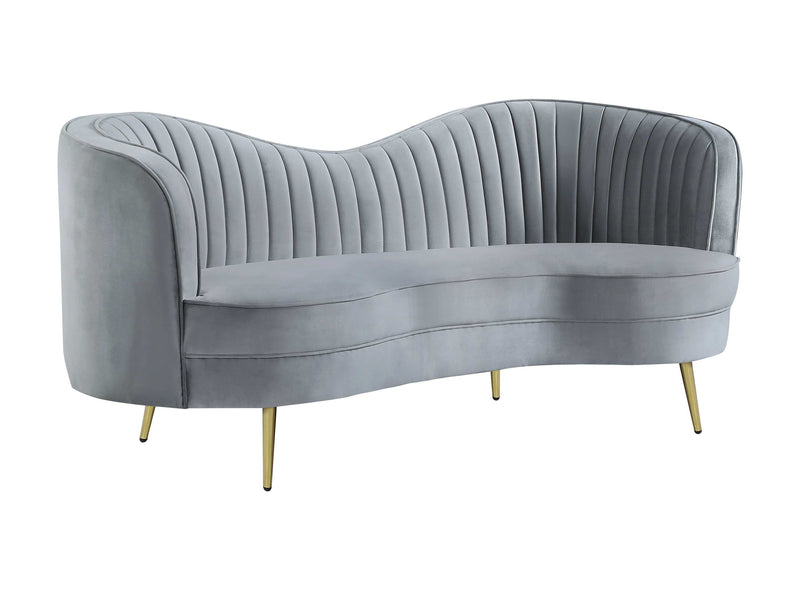 Sophia Grey & Gold 2pc Living Room Set - Ornate Home