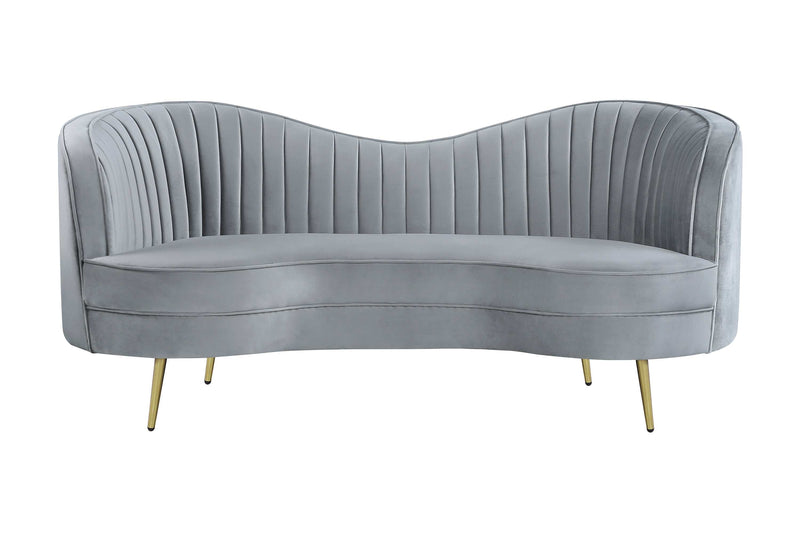 Sophia Grey & Gold 3pc Living Room Set - Ornate Home