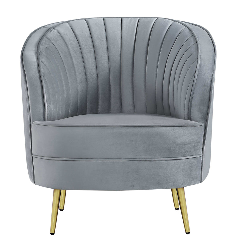 Sophia Grey & Gold Chair - Ornate Home