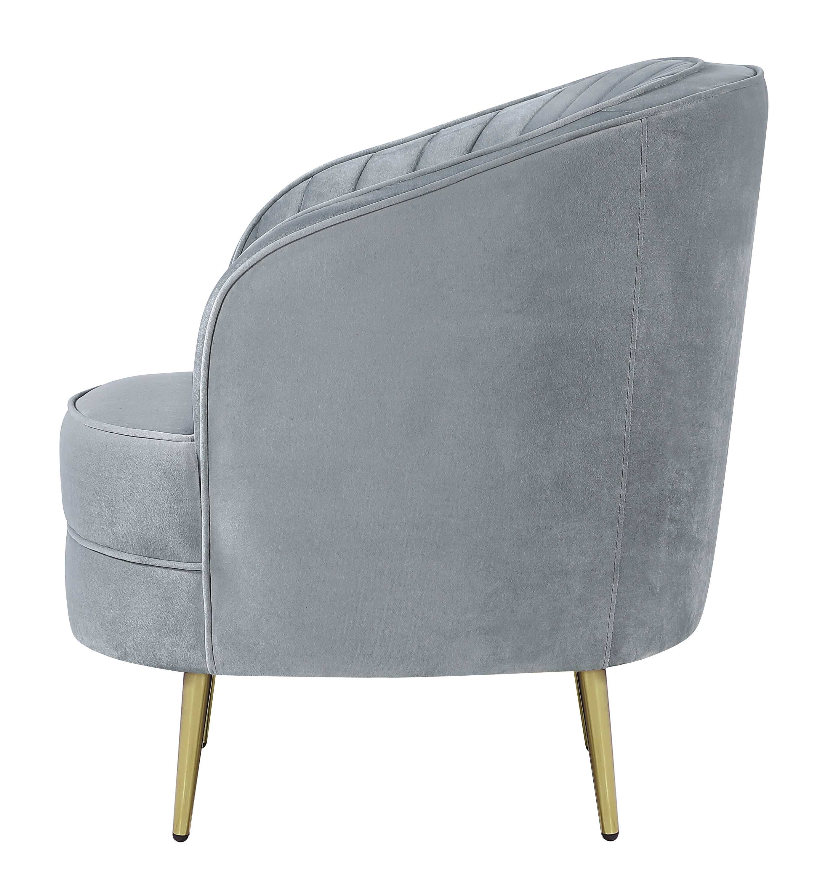 Sophia Grey & Gold Chair - Ornate Home