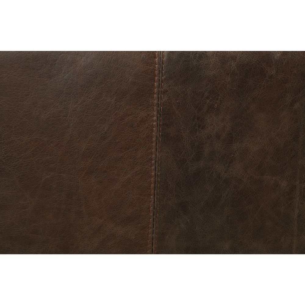 Porchester Distress Chocolate Top Grain Genuine Leather Sofa - Ornate Home