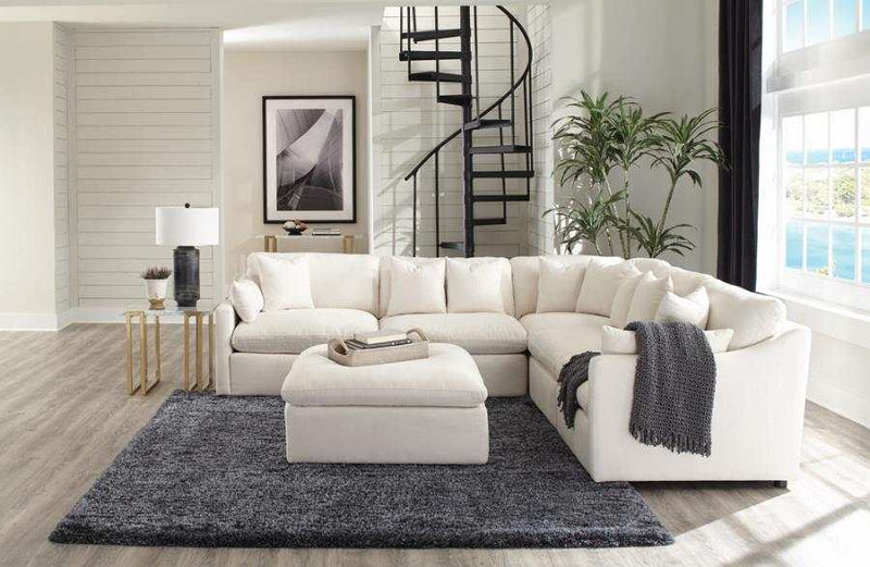 Pluma Ivory Modular Sectional Fabric Create your own Style - Ornate Home