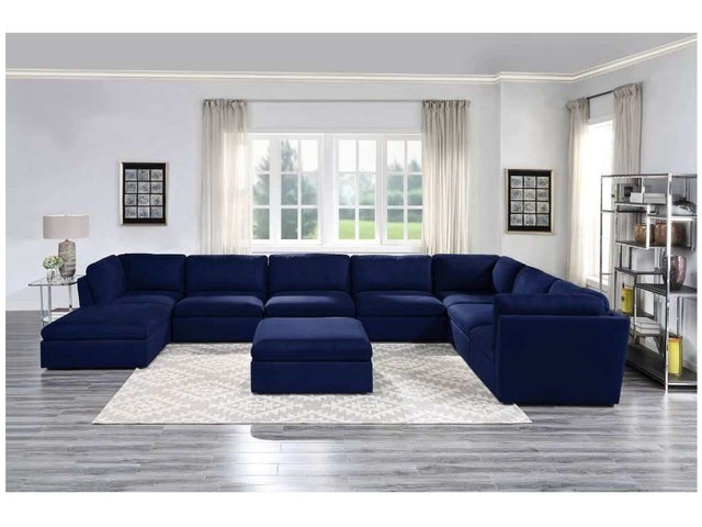 Crosby Deep Blue Modular Sectional Units Create your own Style - Ornate Home