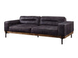 Silchester Antique Ebony Top Grain Leather Sofa - Ornate Home