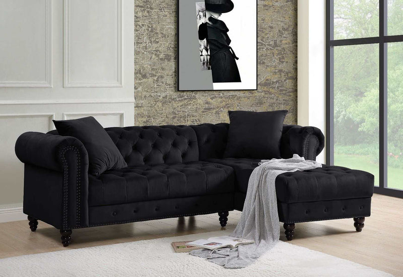 Adnelis Black RAF Sectional Sofa - Ornate Home