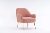 Volta Soft Pink Teddy Accent Chair - Ornate Home