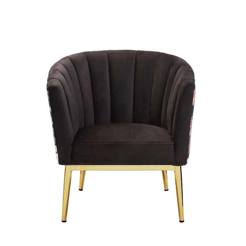 Colla - Black Velvet & Gold - Accent Chair - Ornate Home