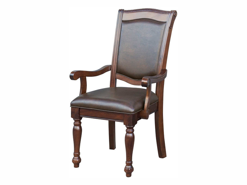 Lordsburg Brown Cherry Arm Chair (Set of 2) - Ornate Home