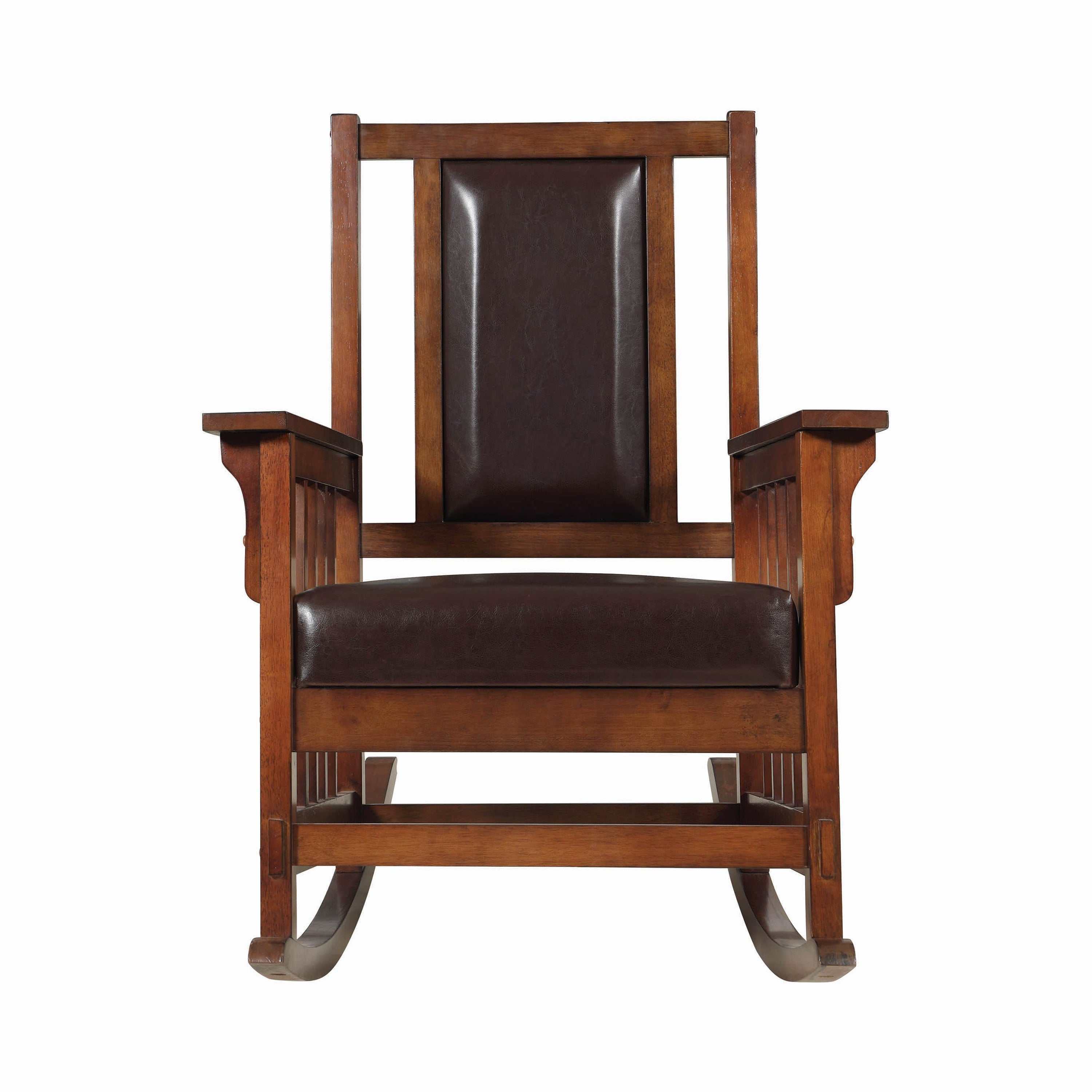 Elwood Tobacco & Dark Brown Rocking Chair - Ornate Home