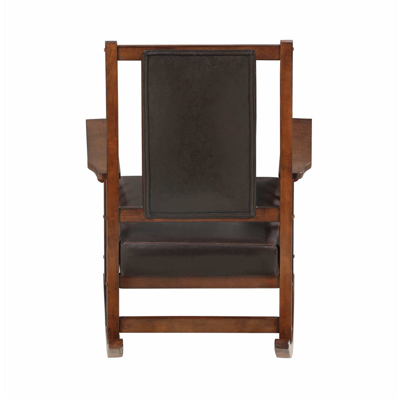 Elwood Tobacco & Dark Brown Rocking Chair - Ornate Home