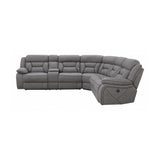 Higgins Grey 4pc Power Sectional - Ornate Home