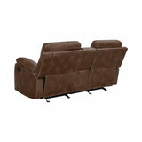 Damiano TriTone Brown Glider Loveseat - Ornate Home