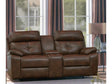 Damiano TriTone Brown Glider Loveseat - Ornate Home