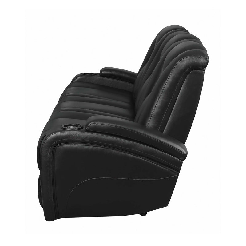 Delange Black Power^2 Sofa w/ Headrests - Ornate Home