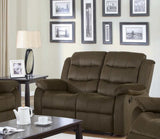 Rodman Olive Brown Motion Loveseat - Ornate Home