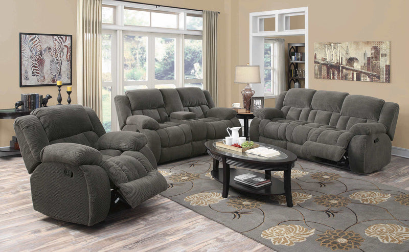 Weissman Charcoal Motion Loveseat w/ Console - Ornate Home