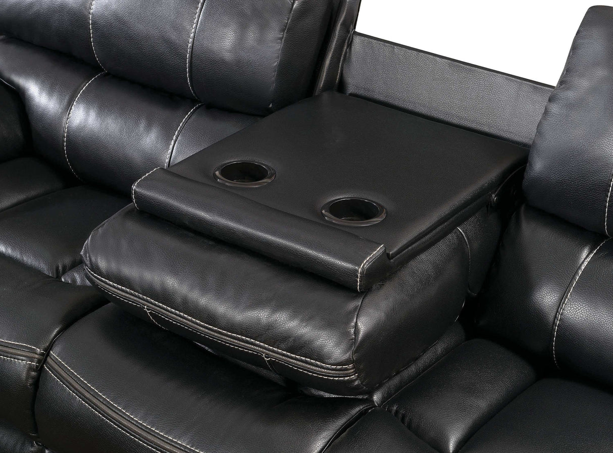 Willemse Black Motion Loveseat - Ornate Home