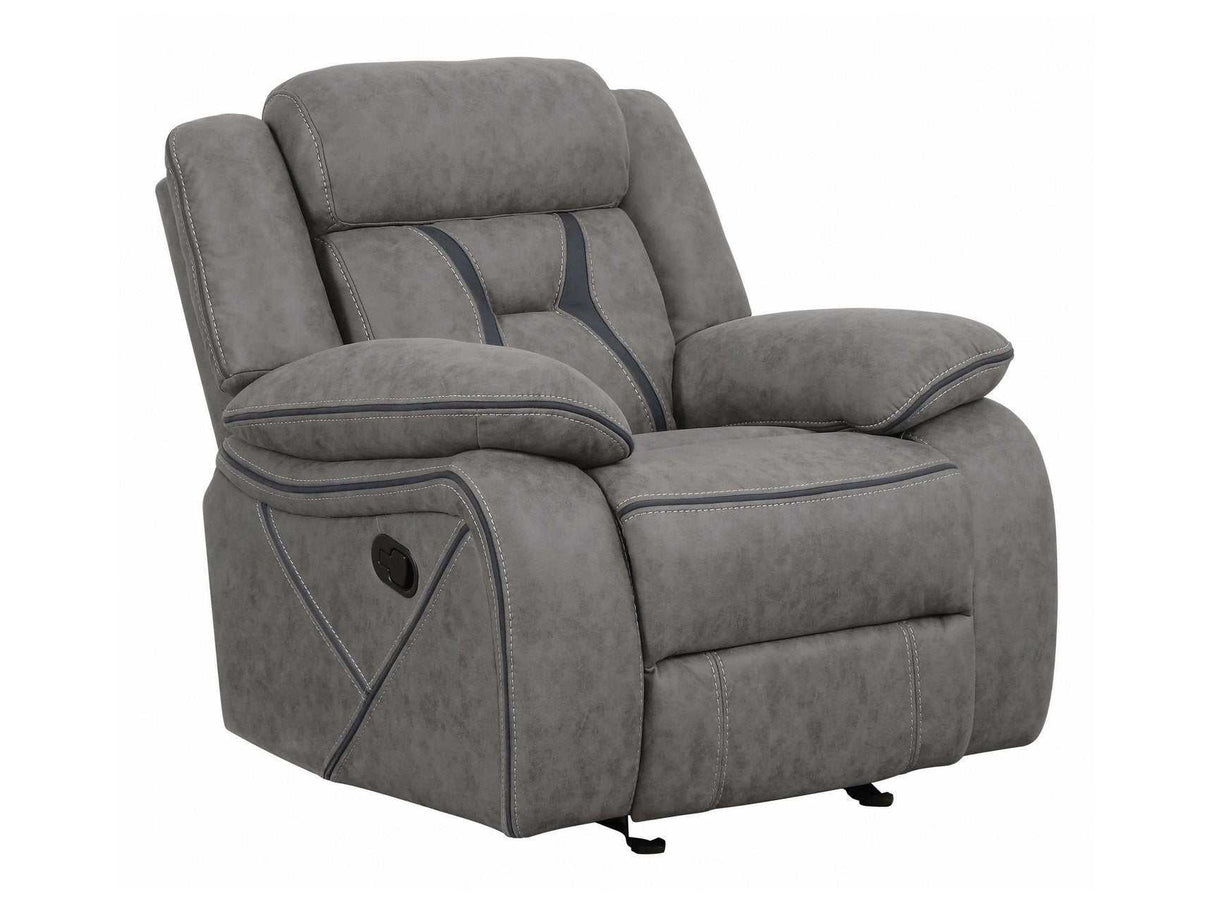 Higgins Grey Glider Recliner - Ornate Home