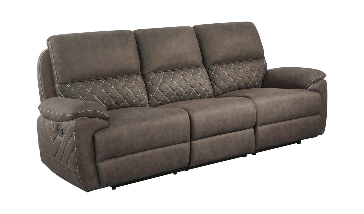 Variel Taupe 3pc Manual Reclining Sectional Sofa - Ornate Home