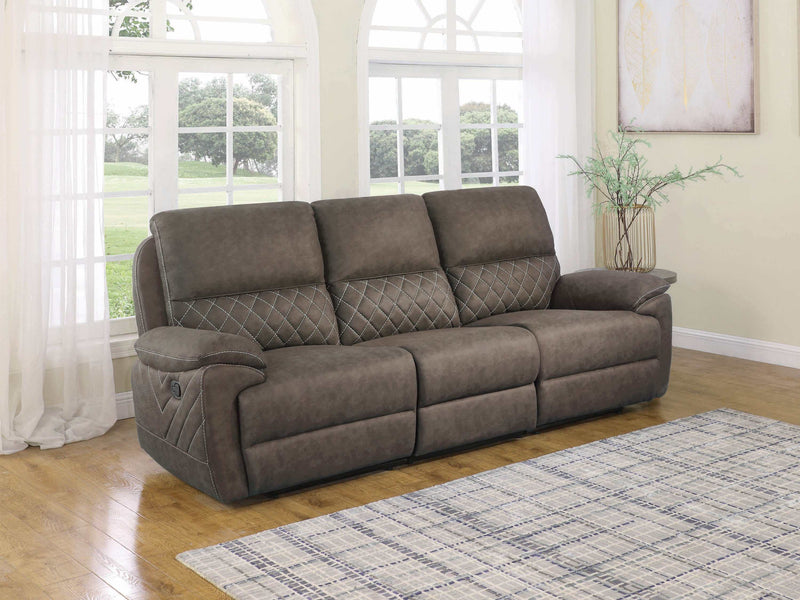 Variel Taupe 3pc Manual Reclining Sectional Sofa - Ornate Home