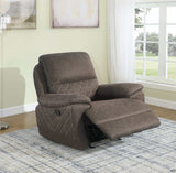 Variel Taupe Glider Recliner - Ornate Home