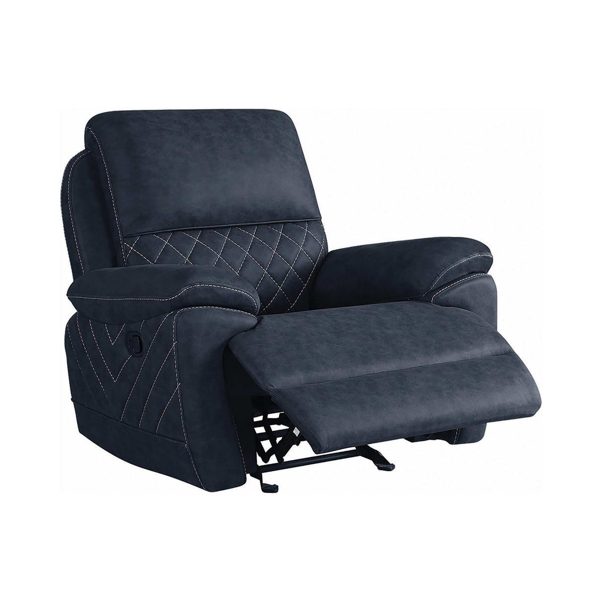 Variel Blue Glider Recliner - Ornate Home