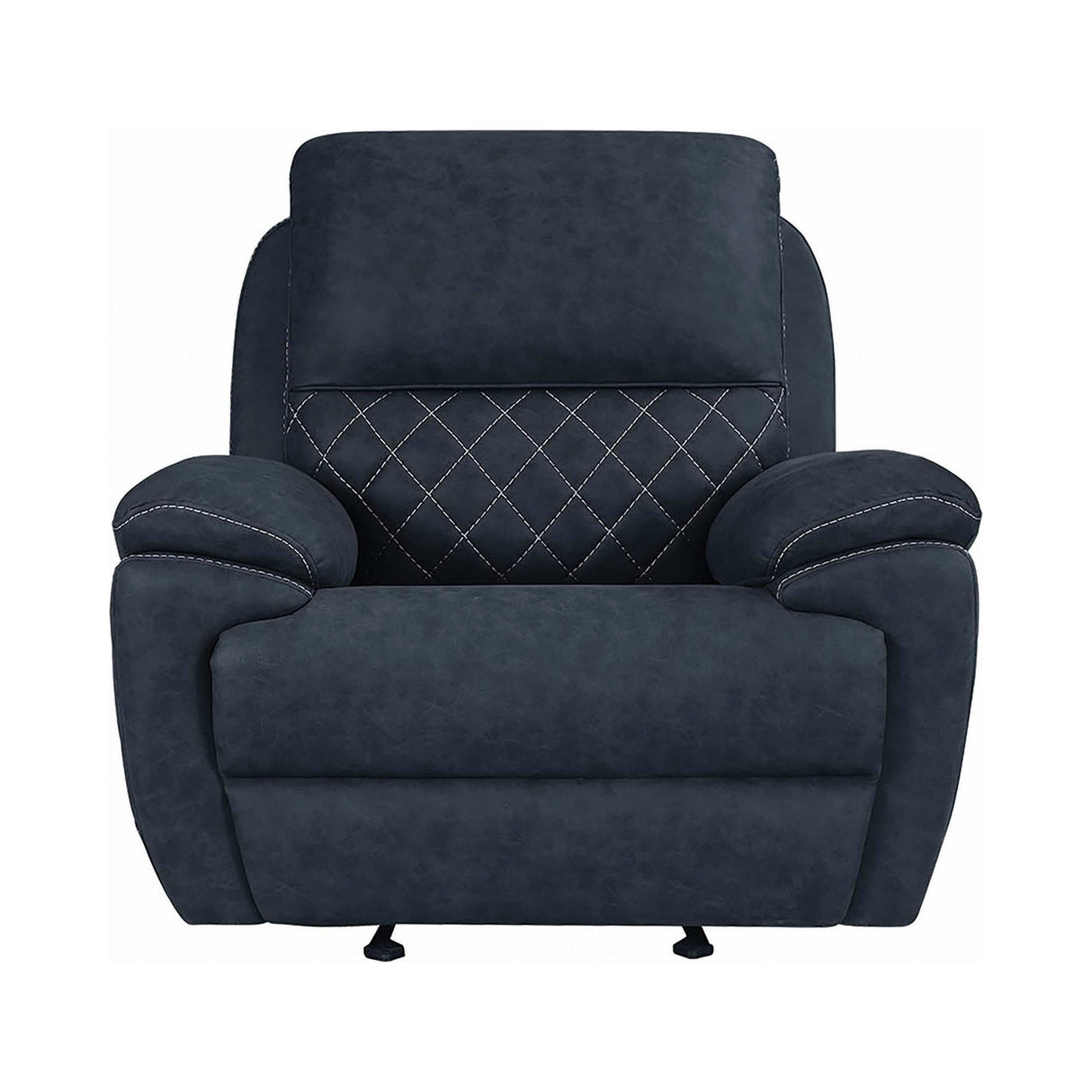 Variel Blue Glider Recliner - Ornate Home