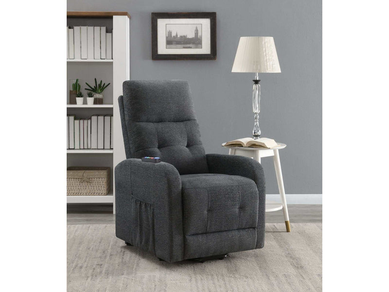 Piotr - Charcoal - Power Lift Recliner - Ornate Home