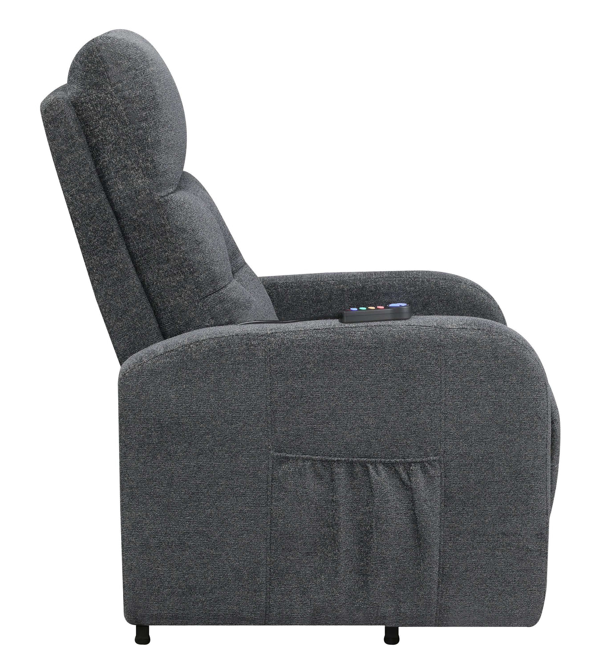 Piotr Charcoal Power Lift Recliner - Ornate Home