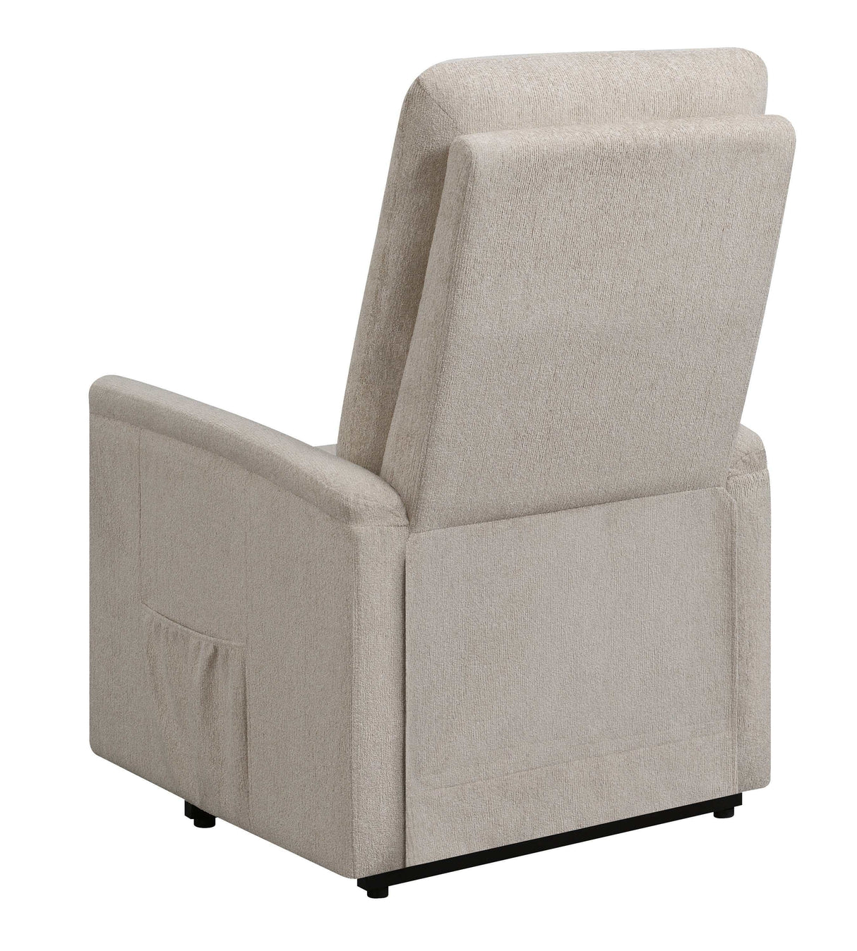 Chace Beige Power Lift Recliner w/ Storage Pocket - Ornate Home