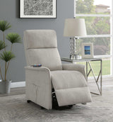 Pearce Beige Power Lift Recliner - Ornate Home