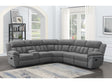 Bahrain Charcoal 6pc Motion Sectional - Ornate Home