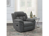 Bahrain Charcoal Glider Recliner - Ornate Home