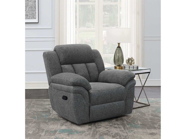 Bahrain Charcoal Glider Recliner - Ornate Home