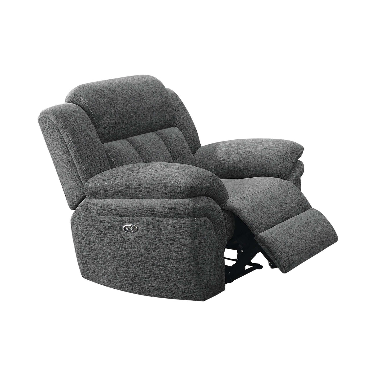 Bahrain Charcoal Glider Recliner - Ornate Home