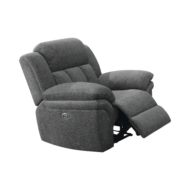 Bahrain Charcoal Glider Recliner - Ornate Home