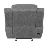 Bahrain Charcoal Power Glider Recliner - Ornate Home