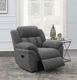 Bahrain Charcoal Glider Recliner - Ornate Home