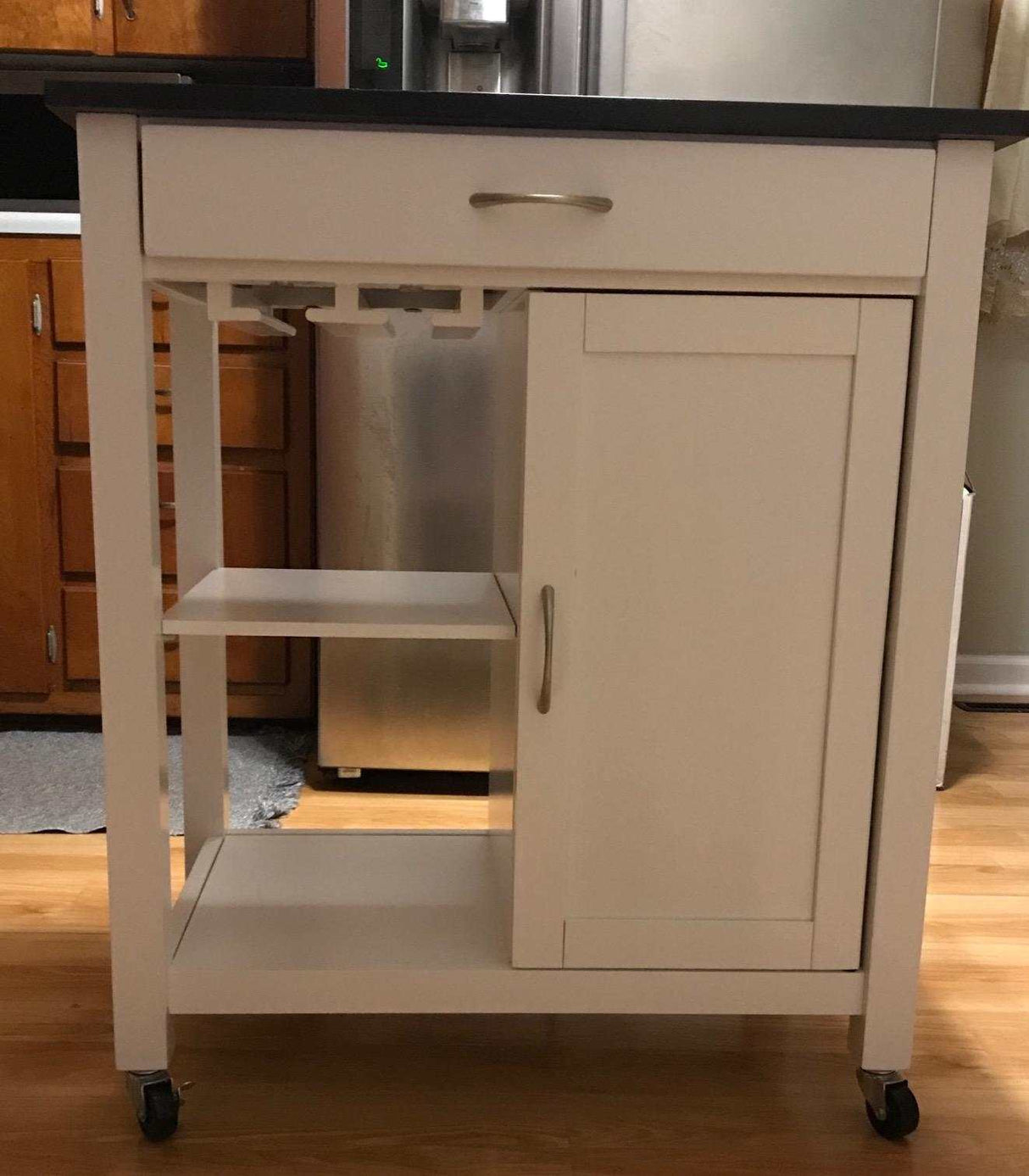 Ottawa Black & White Kitchen Cart - Ornate Home