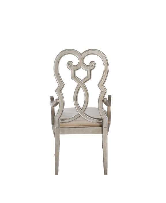 Esteban Ivory Velvet & Antique Champagne Dining Chair (Set of 2) - Ornate Home