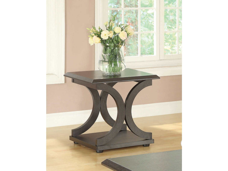 Roxie Cappuccino End Table - Ornate Home